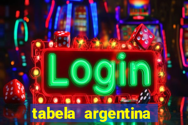 tabela argentina torneo betano